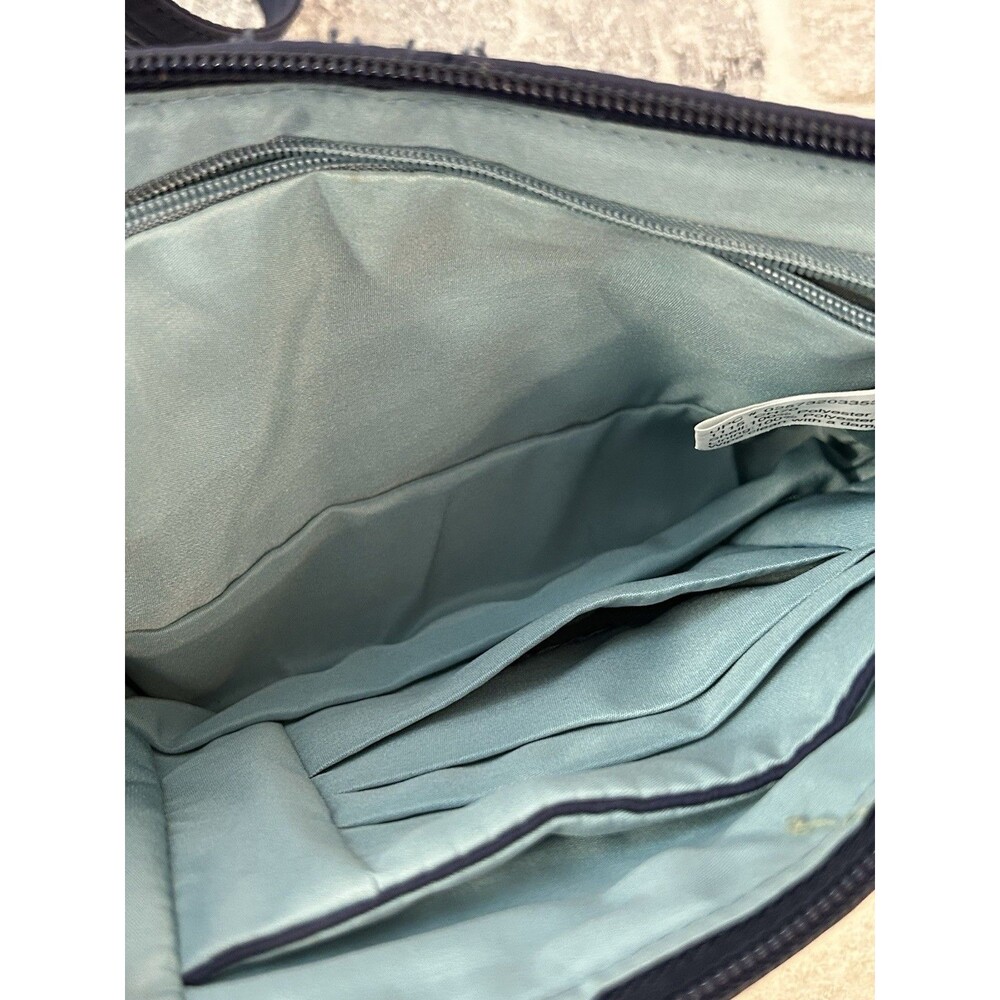 Travelon Anti-theft Classic Light Convertible Small Crossbody Bag Navy Silver - Picture 6 of 12